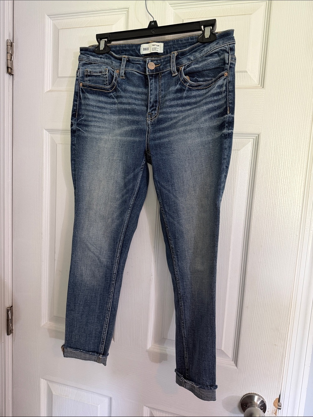 BKE Women's Cropped Slim Blue Jeans